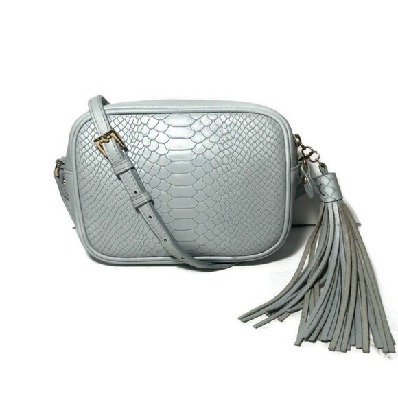 Gigi New York Madison Python Embossed Leather Crossbody Bag - Picture 1 of 5